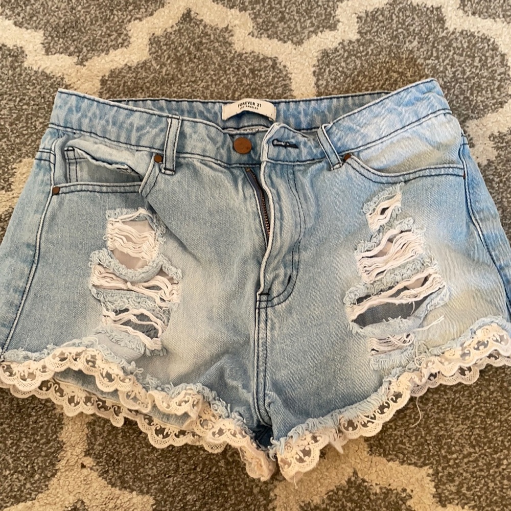 High waisted Jean shorts